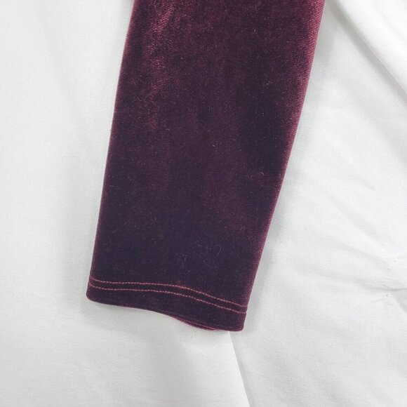 Lush Women's Berry Purple Cropped Blouse Top Long Sleeve Square Neck Size Medium - Picture 4 of 9